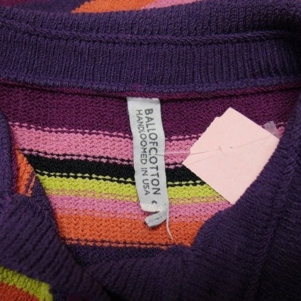 Ball of Cotton Handloomed Striped Sweater S - Picture 6 of 6